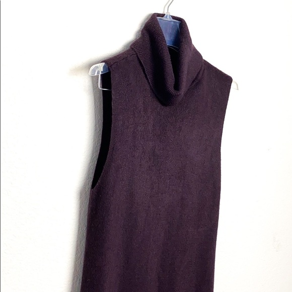 Apt 9 Plum Lace Trim Turtle Neck Sweater Dress - Picture 3 of 8